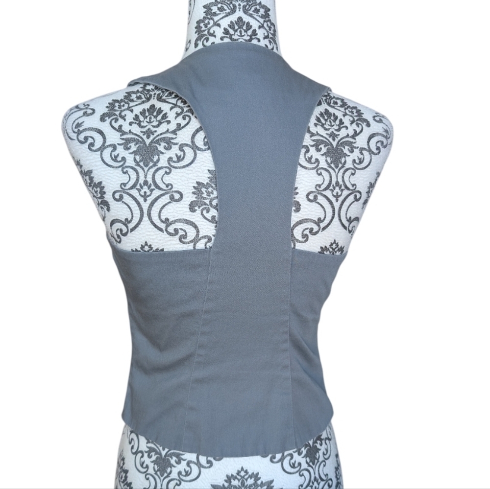 Vintage Guess Ruched Vest Top Women Small Grey Y2K - Picture 3 of 9